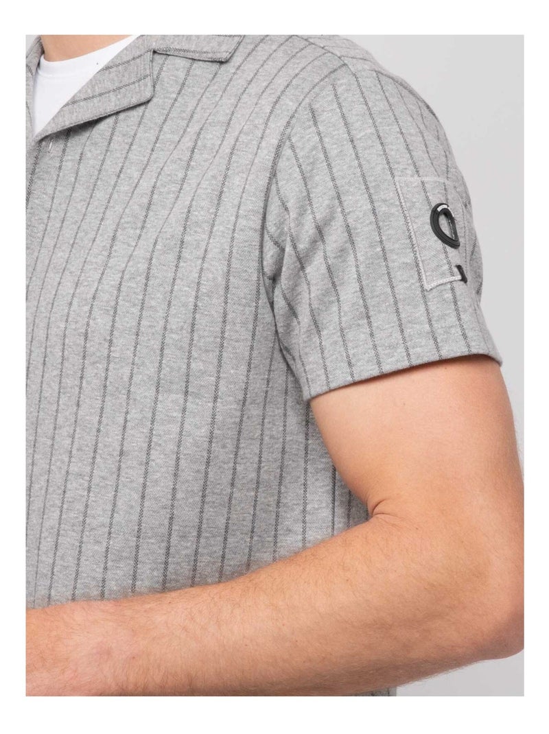 Camicia fluida a maniche corte a righe DONGWANJI Grigio - Kiabi