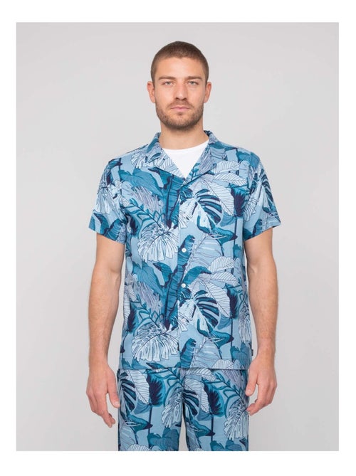 Camicia fluida a maniche corte con motivi DAMAULU - Kiabi