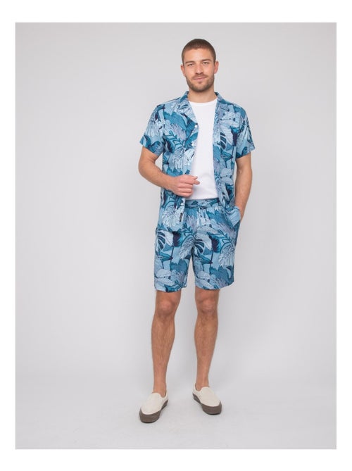 Camicia fluida a maniche corte con motivi DAMAULU - Kiabi