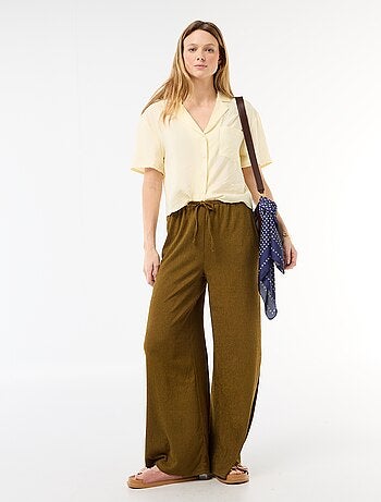 Camicia fluida a maniche corte