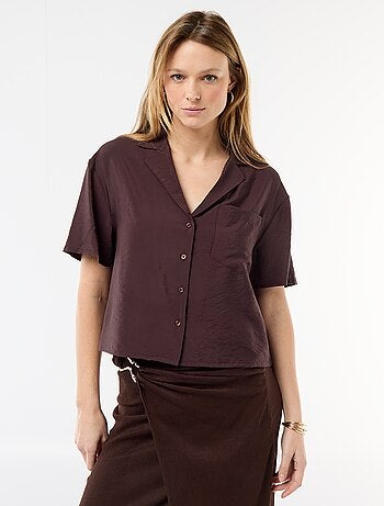 Camicia fluida a maniche corte