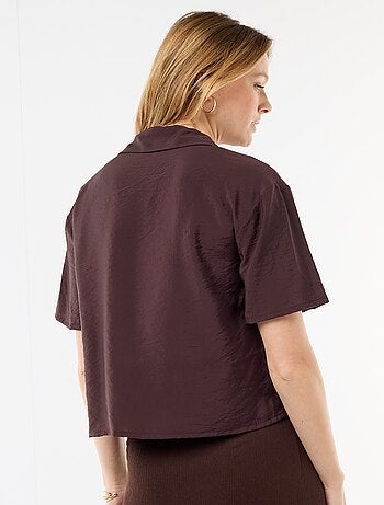 Camicia fluida a maniche corte