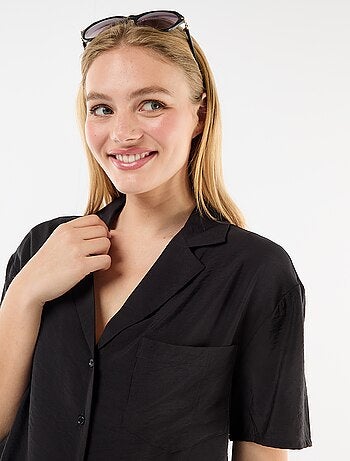 Camicia fluida a maniche corte