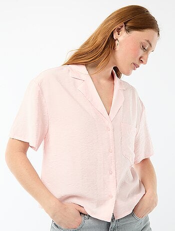Camicia fluida a maniche corte