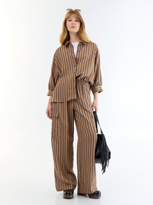 Camicia fluida a righe con maniche a palloncino - Kiabi Camicia fluida a righe con maniche a palloncino - Kiabi