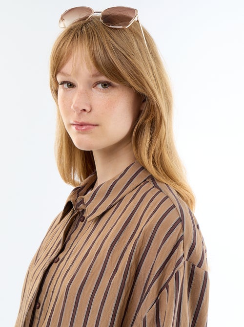 Camicia fluida a righe con maniche a palloncino - Kiabi Camicia fluida a righe con maniche a palloncino - Kiabi