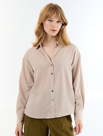 Camicia fluida a tinta unita