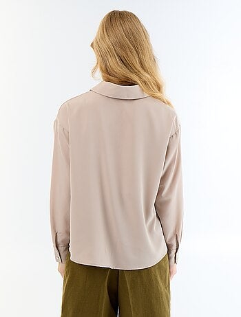 Camicia fluida a tinta unita