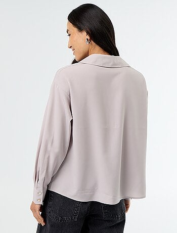 Camicia fluida a tinta unita