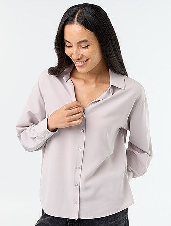 Camicia fluida a tinta unita