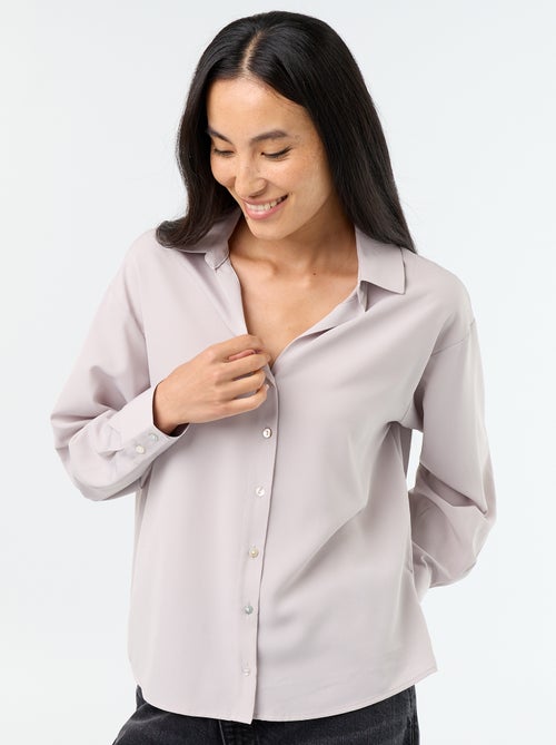 Camicia fluida a tinta unita - Kiabi Camicia fluida a tinta unita - Kiabi