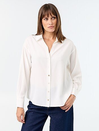 Camicia fluida a tinta unita