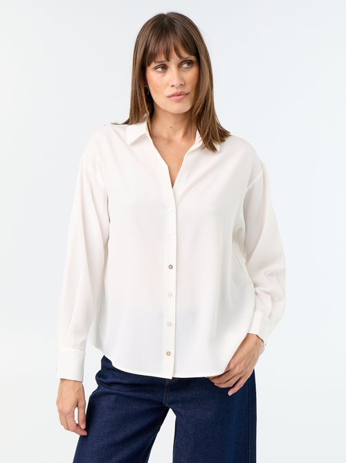 Camicia fluida a tinta unita - Kiabi