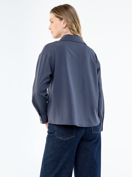Camicia fluida a tinta unita - Kiabi