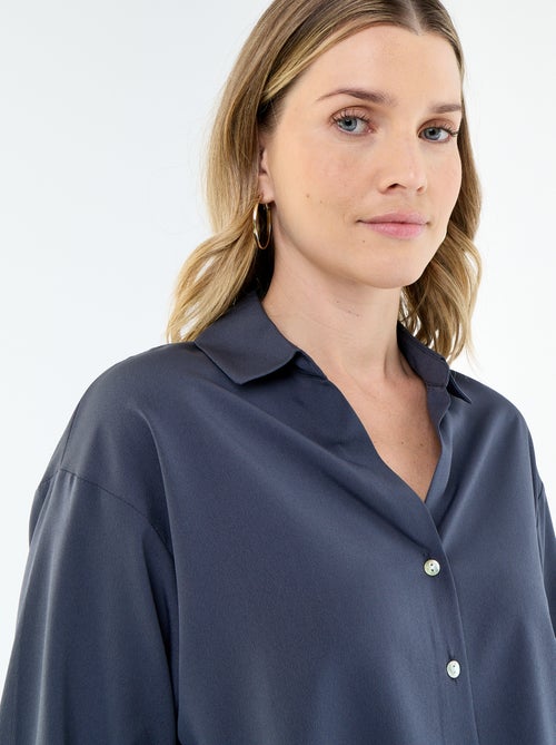 Camicia fluida a tinta unita - Kiabi