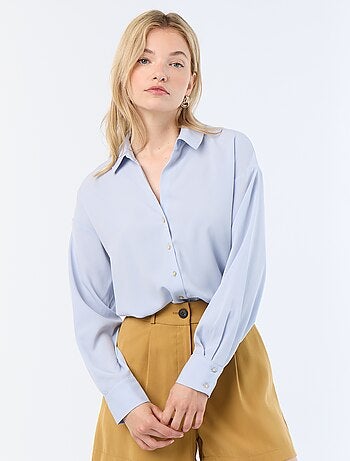 Camicia fluida a tinta unita