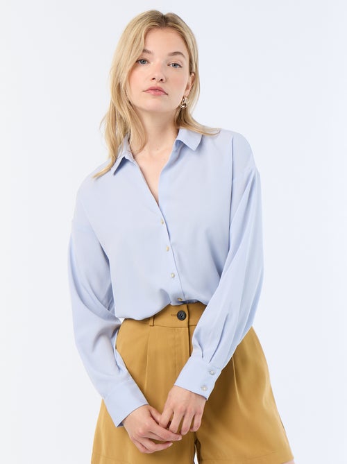 Camicia fluida a tinta unita - Kiabi