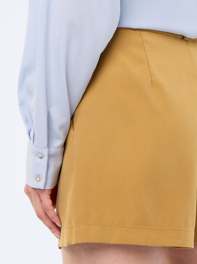 Camicia fluida a tinta unita Blu - Kiabi