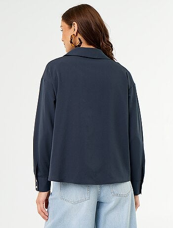 Camicia fluida a tinta unita