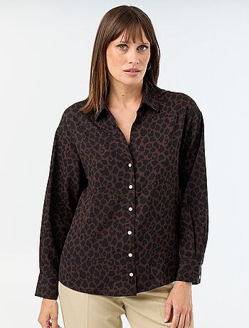 Camicia fluida a tinta unita