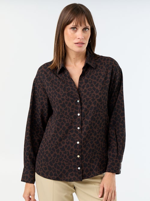 Camicia fluida a tinta unita - Kiabi