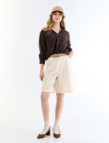 Camicia fluida a tinta unita