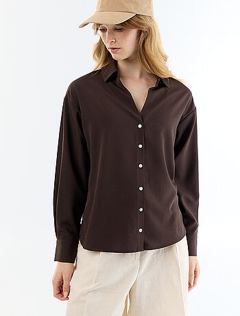 Camicia fluida a tinta unita