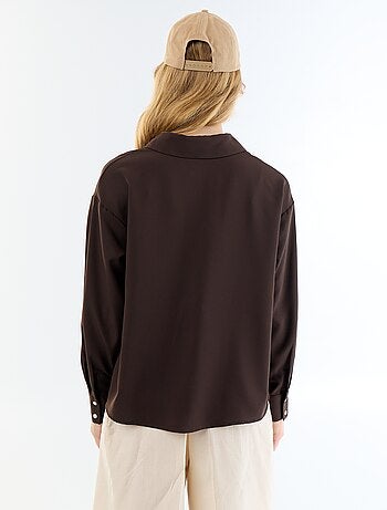 Camicia fluida a tinta unita