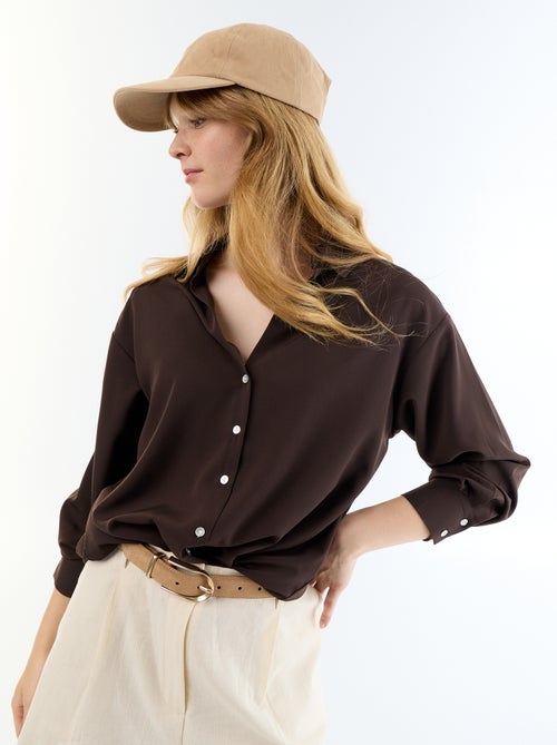 Camicia fluida a tinta unita - Kiabi Camicia fluida a tinta unita - Kiabi