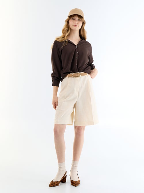 Camicia fluida a tinta unita - Kiabi Camicia fluida a tinta unita - Kiabi