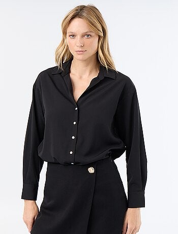 Camicia fluida a tinta unita