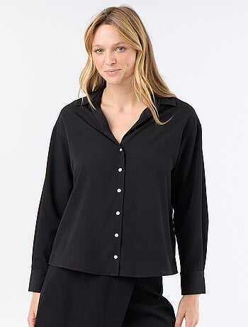 Camicia fluida a tinta unita