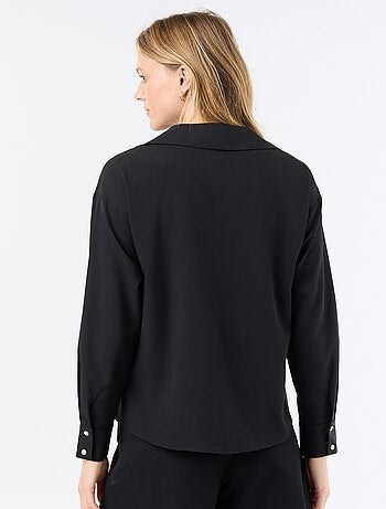 Camicia fluida a tinta unita