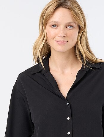Camicia fluida a tinta unita