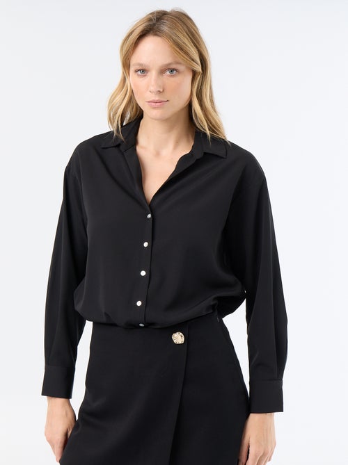 Camicia fluida a tinta unita - Kiabi