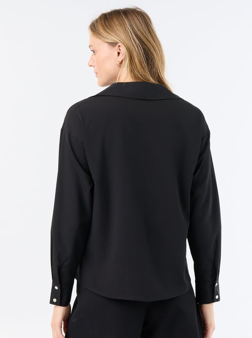 Camicia fluida a tinta unita - Kiabi