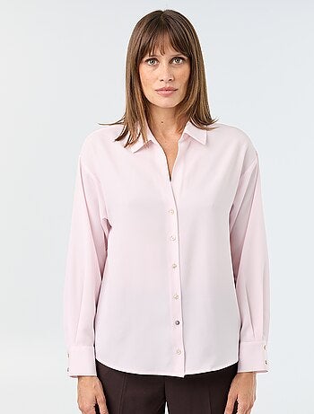 Camicia fluida a tinta unita