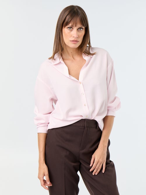 Camicia fluida a tinta unita - Kiabi