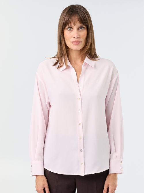 Camicia fluida a tinta unita - Kiabi