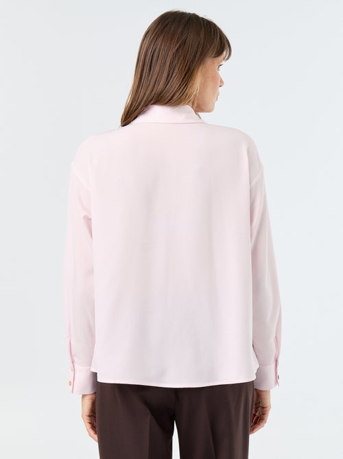 Camicia fluida a tinta unita - Kiabi