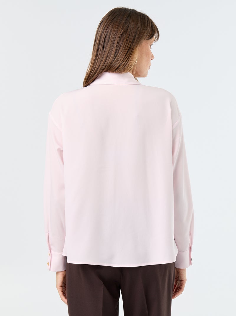 Camicia fluida a tinta unita Rosa - Kiabi