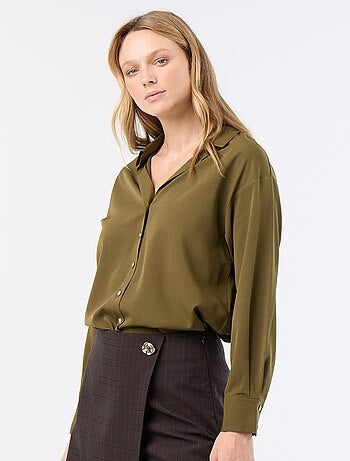 Camicia fluida a tinta unita