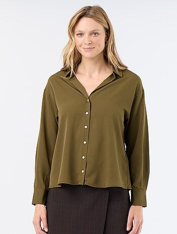 Camicia fluida a tinta unita