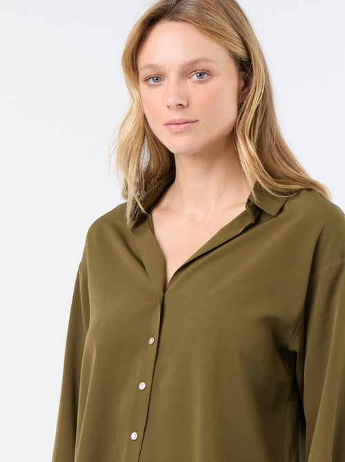 Camicia fluida a tinta unita - Kiabi