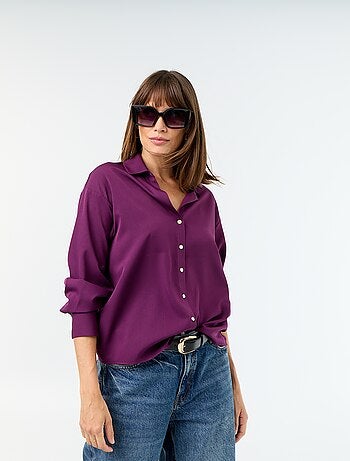 Camicia fluida a tinta unita