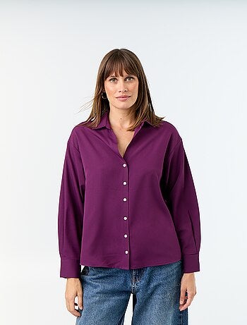 Camicia fluida a tinta unita
