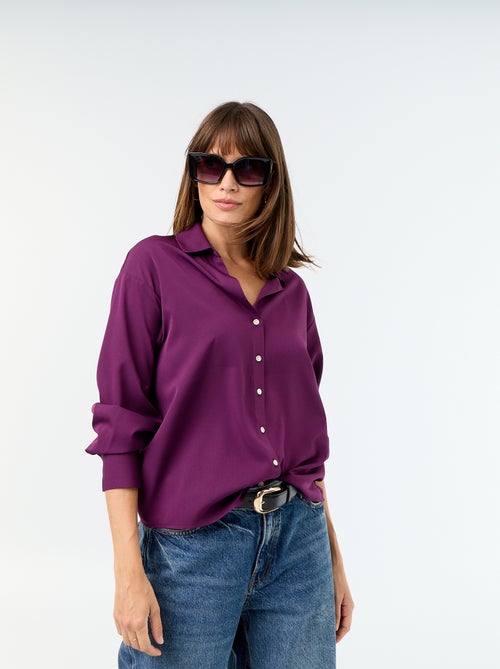 Camicia fluida a tinta unita - Kiabi Camicia fluida a tinta unita - Kiabi