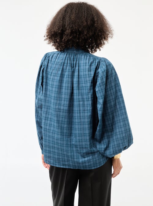 Camicia fluida con stampa a quadri - Kiabi