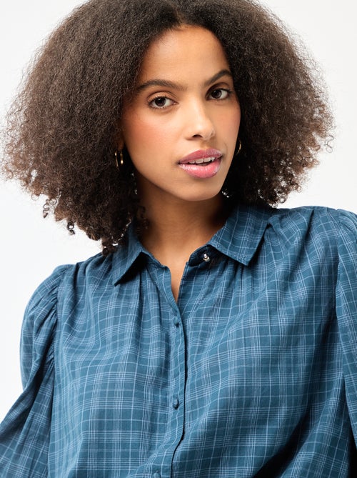 Camicia fluida con stampa a quadri - Kiabi