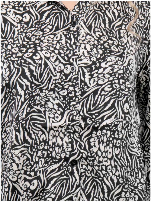 Camicia fluida con stampa animalier bianca e nera ophir - Kiabi Camicia fluida con stampa animalier bianca e nera ophir - Kiabi